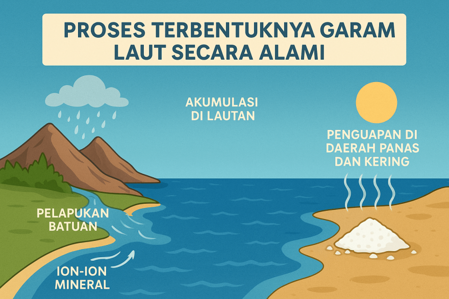 Proses Terbentuknya Garam Laut secara Alami