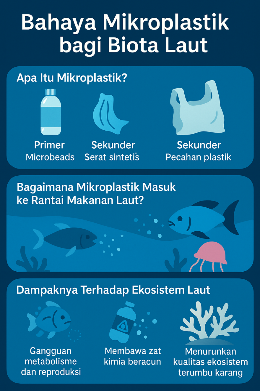 Bahaya Mikroplastik bagi Biota Laut