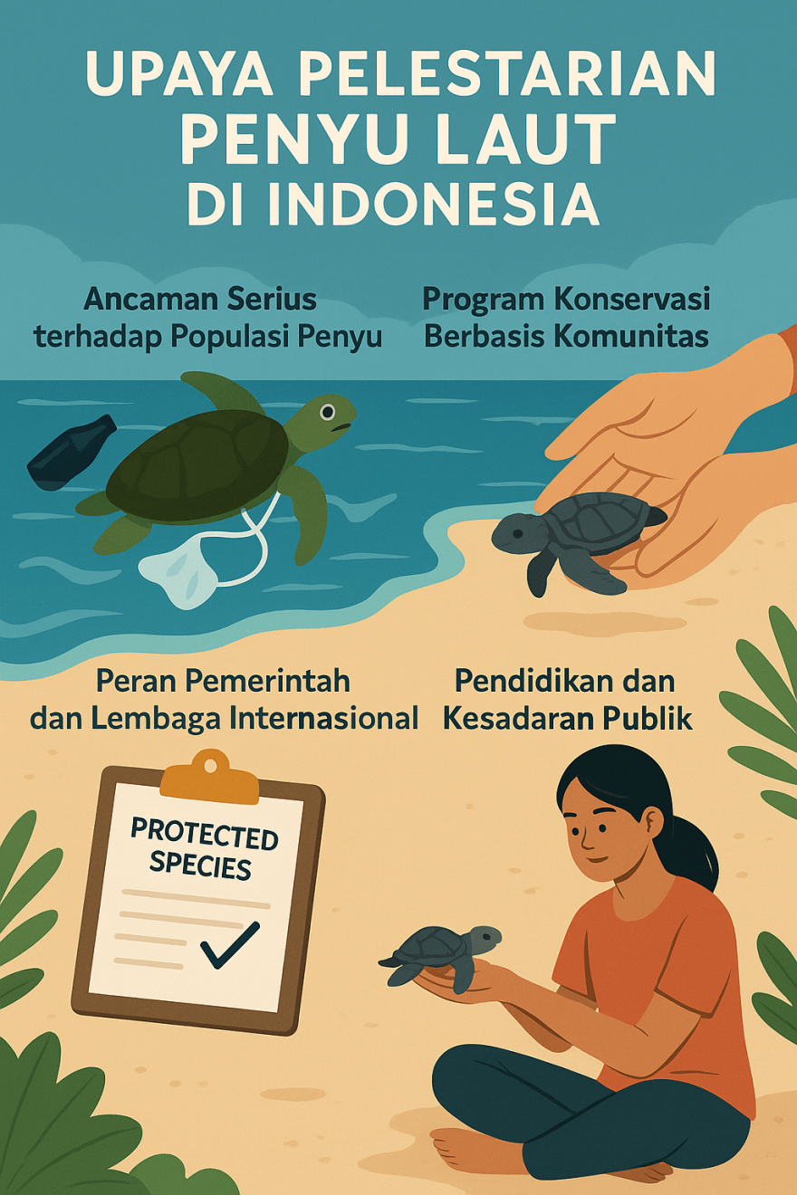 Upaya Pelestarian Penyu Laut di Indonesia