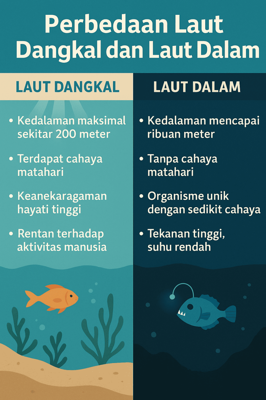 Perbedaan Laut Dangkal dan Laut Dalam