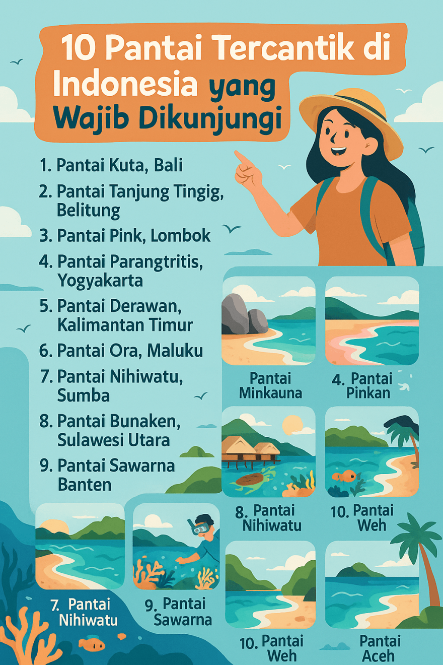 10 Pantai Tercantik di Indonesia yang Wajib Dikunjungi