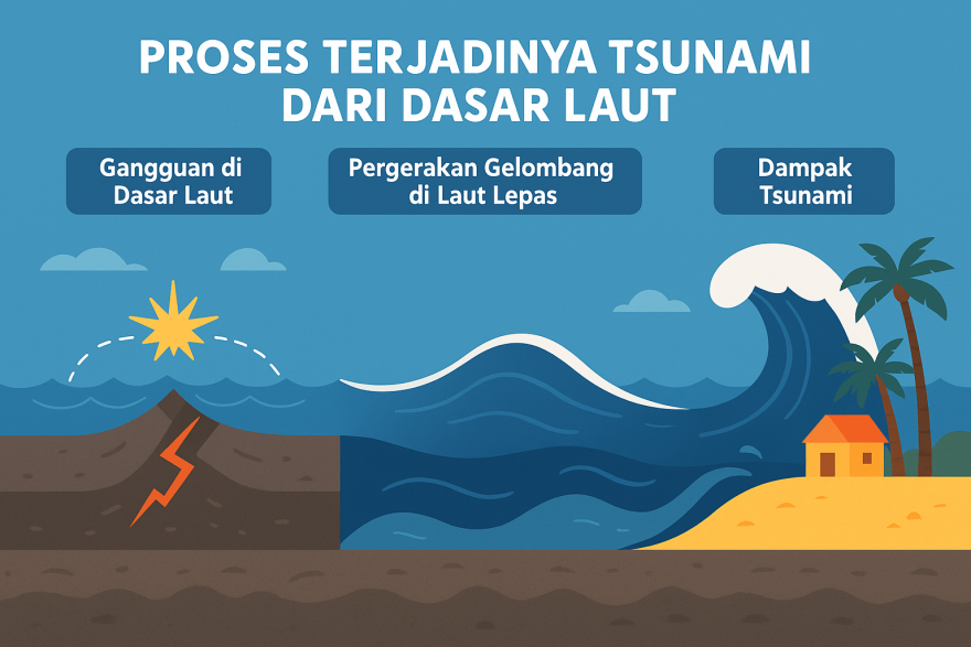 Proses Terjadinya Tsunami dari Dasar Laut