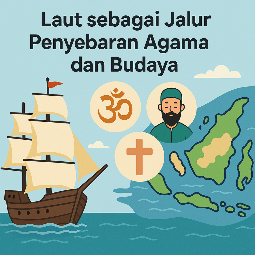 Laut sebagai Jalur Penyebaran Agama dan Budaya