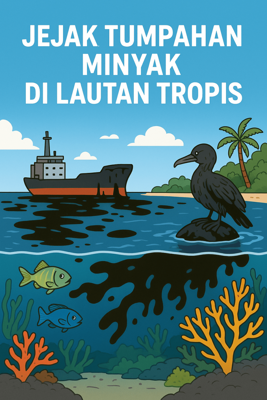 Jejak Tumpahan Minyak di Lautan Tropis