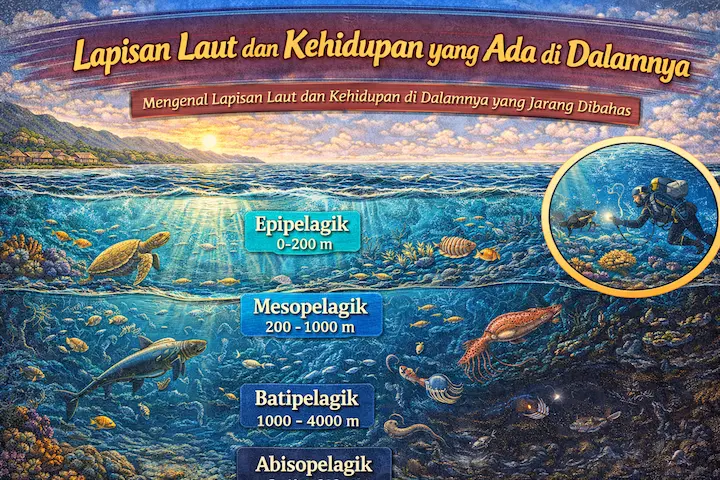 lapisan laut dan kehidupan yang ada di dalamnya