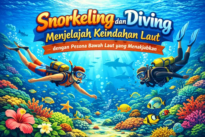 “snorkeling dan diving menjelajah keindahan laut terumbu karang”