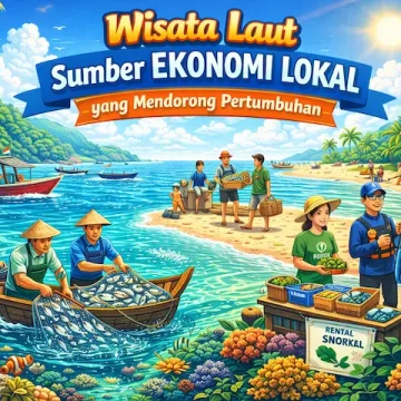 “wisata laut sumber ekonomi lokal aktivitas nelayan dan wisata”