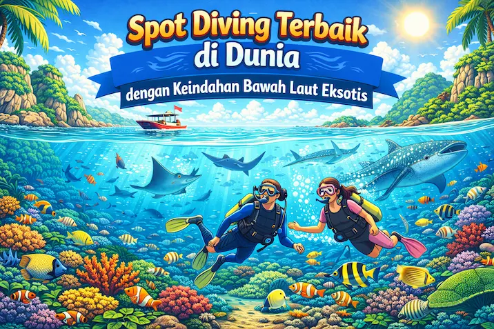 “spot diving terbaik di dunia dengan terumbu karang indah”