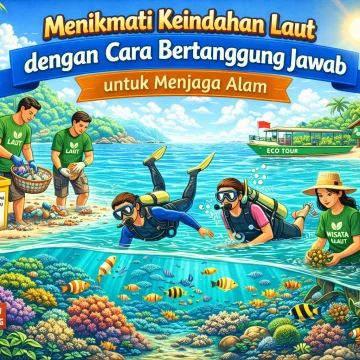 “menikmati keindahan laut bertanggung jawab dengan aktivitas ramah lingkungan”