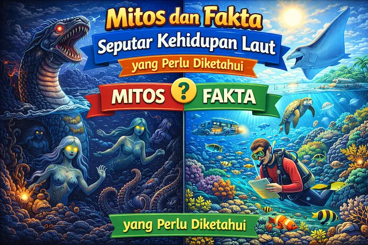 “mitos fakta kehidupan laut dengan makhluk bawah laut unik”