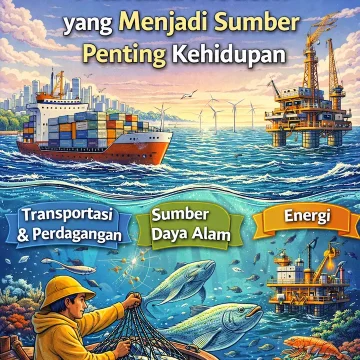 Laut dalam Kehidupan Manusia Modern yang Menjadi Sumber Penting Kehidupan “laut dalam kehidupan manusia modern dengan kapal dan aktivitas laut”