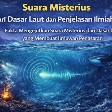 suara misterius laut dari dasar laut dengan ilustrasi gelombang suara di laut dalam