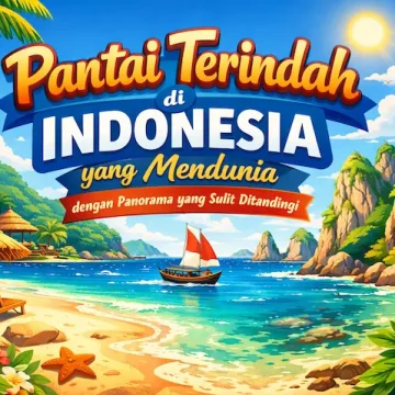 “pantai terindah di indonesia dengan laut jernih dan pasir putih”