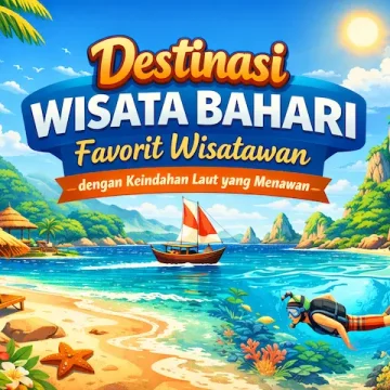 “destinasi wisata bahari favorit wisatawan dengan laut jernih”