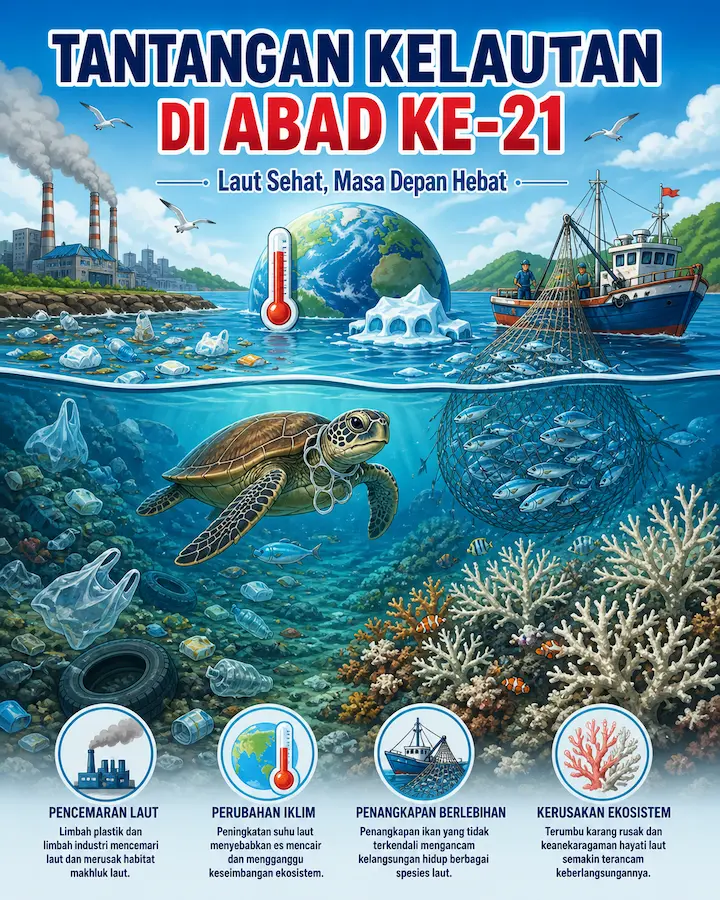“tantangan kelautan abad 21 dengan pencemaran dan perubahan lingkungan laut”