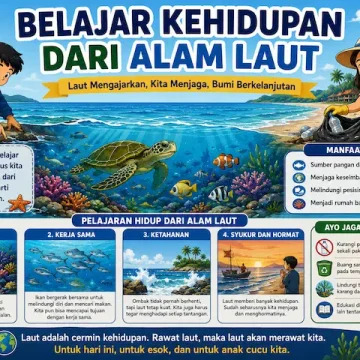 “belajar kehidupan dari alam laut dengan ekosistem laut yang sehat”