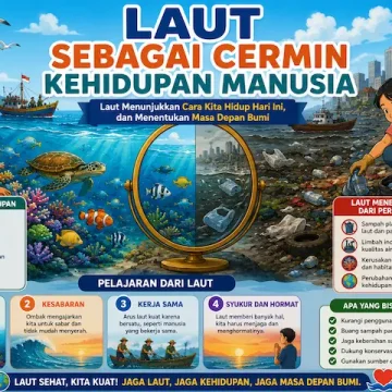 “laut sebagai cermin kehidupan manusia dengan ekosistem laut yang sehat”