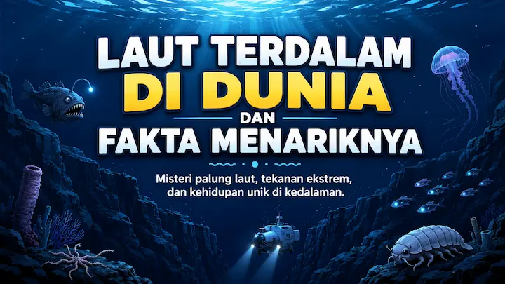 “laut terdalam di dunia dengan palung laut dan ekosistem laut dalam”
