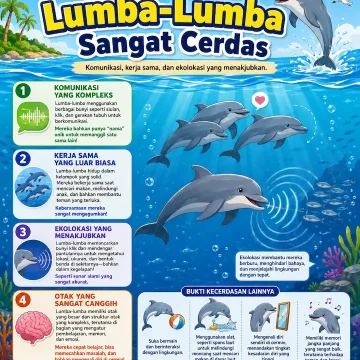 “lumba-lumba cerdas berenang bersama kelompoknya di ekosistem laut”