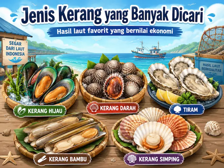 “jenis kerang yang banyak dicari sebagai hasil laut bernilai ekonomi”