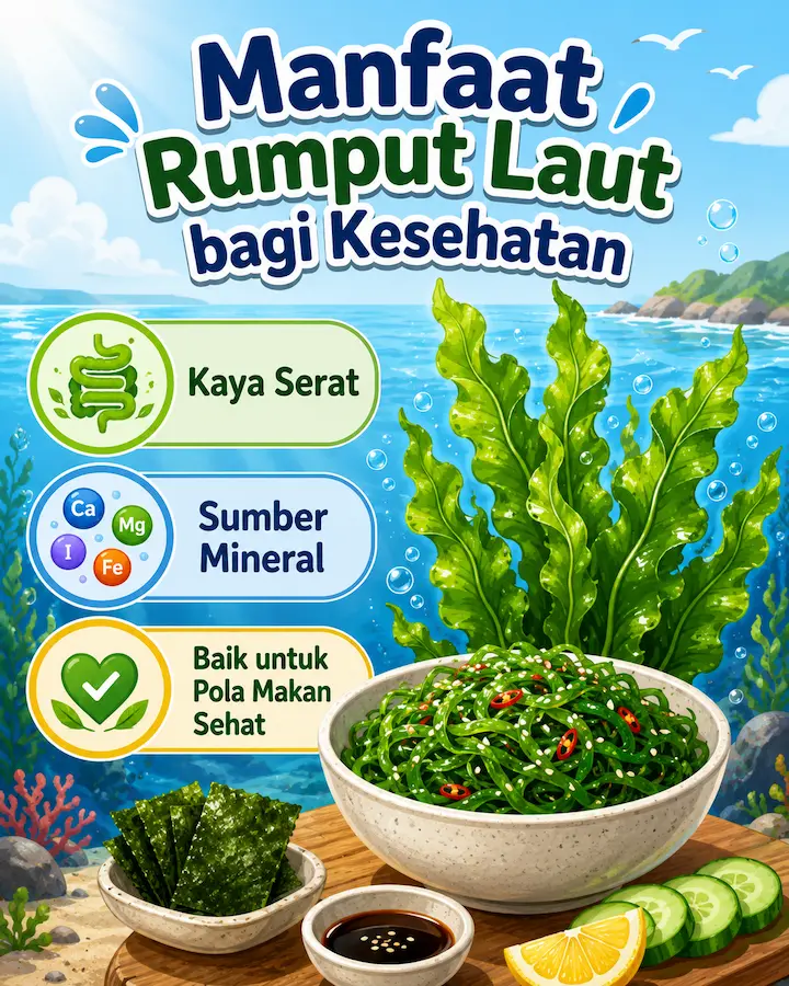 “manfaat rumput laut bagi kesehatan tubuh sebagai pangan bergizi dari laut”
