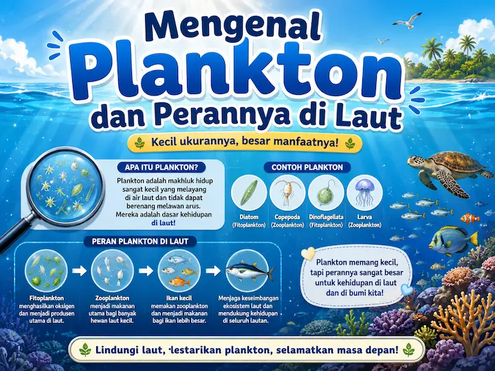 “mengenal plankton dan perannya di laut sebagai penopang kehidupan laut”