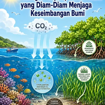 Laut sebagai Penyerap Karbon Alami yang Diam-Diam Menjaga Keseimbangan Bumi laut penyerap karbon alami dengan mangrove, lamun, dan ekosistem laut sehat