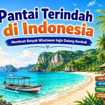 Pantai Terindah di Indonesia yang Membuat Banyak Wisatawan Ingin Datang Kembali pantai terindah di Indonesia dengan pasir putih dan laut jernih