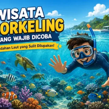 Wisata Snorkeling yang Wajib Dicoba karena Keindahan Lautnya Sulit Dilupakan wisata snorkeling di laut jernih dengan ikan tropis dan terumbu karang indah