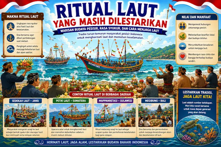 “ritual laut yang masih dilestarikan oleh masyarakat pesisir Indonesia”