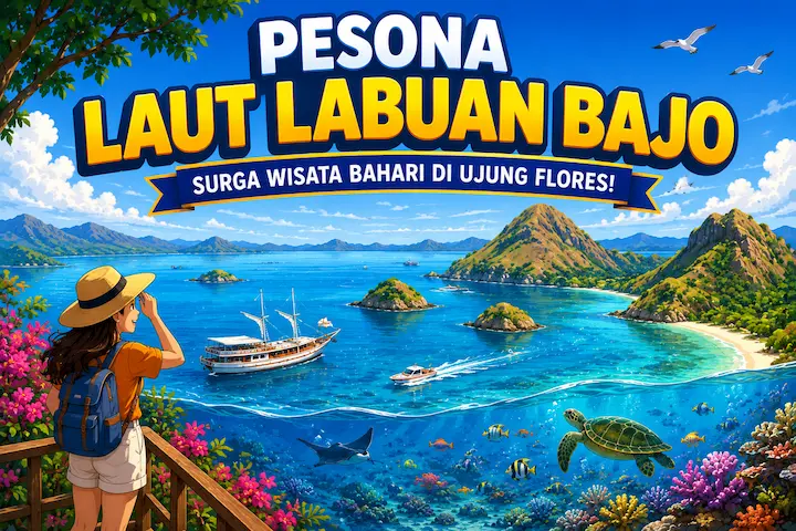 Pesona Laut Labuan Bajo yang Membuat Wisatawan Ingin Kembali Menjelajahi Keindahannya Pesona Laut Labuan Bajo dengan gugusan pulau, air laut jernih, dan langit cerah